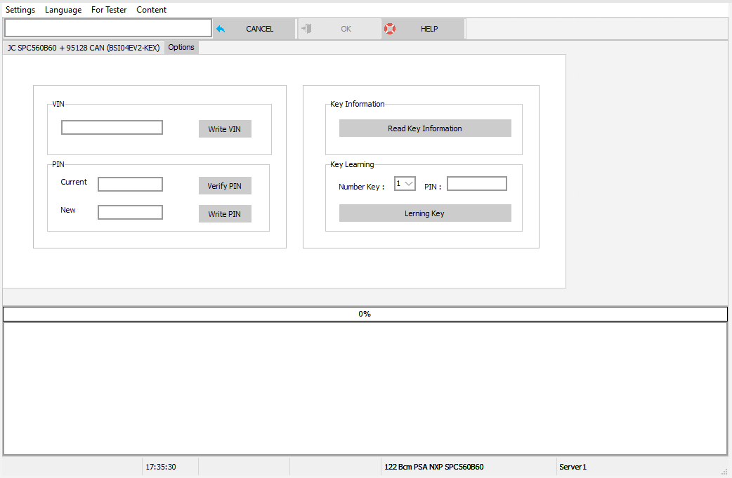 JC SPC560B60 + 95128 CAN(BSI04EV2-KEx) KeyLearning